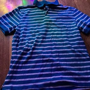 Amazon Essentials Blue Striped Polo